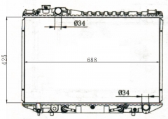 TOYOTA CROWN 1983-1986 AT radiator