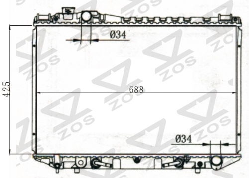 TOYOTA CROWN 1983-1986 AT radiator