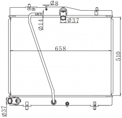 TOYOTA HIACE 2K(G) 2.G 2005- MT radiator