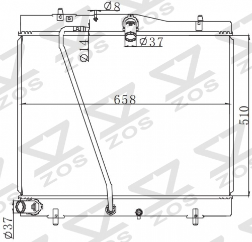 TOYOTA HIACE 2K(G) 2.G 2005- MT radiator
