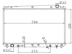 TOYOTA AVALON MCX10 95 ' 1995 AT radiator