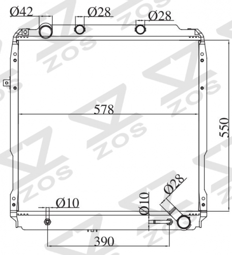 TOYOTA COASTER 4.2D 1997-1999 AT radiator