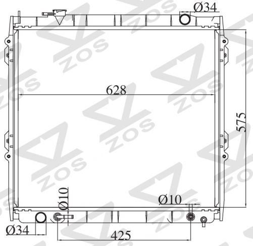 TOYOTA TACOMA 4WD V6/2.7L 95-03 1995-2003 AT radiator