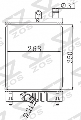 TOYOTA HIACE 2K(D) 2005- MT radiator