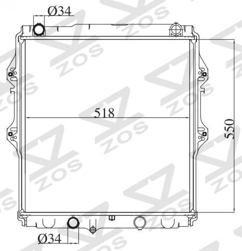 TOYOTA HILUX 2.4D 1997-2001 MT radiator