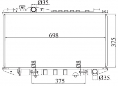 TOYOTA CRESSIDA'89-92 GX81 1989-1992 AT radiator