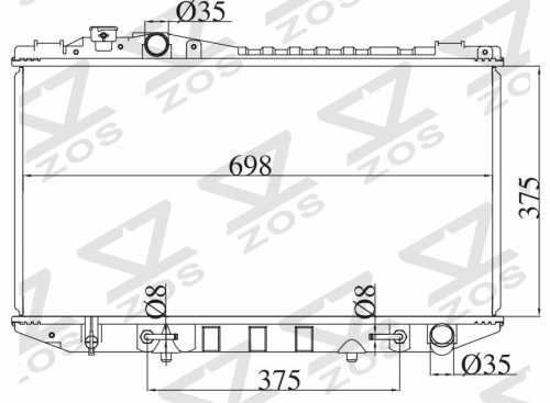 TOYOTA CRESSIDA'89-92 GX81 1989-1992 AT radiator