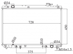 TOYOTA ACU10W/15W AT radiator