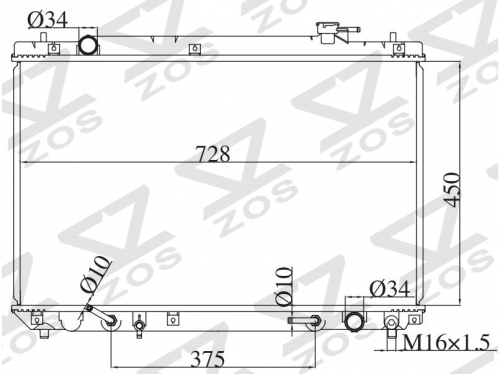 TOYOTA ACU10W/15W AT radiator