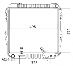 TOYOTA HILUX3.0 '89-93 VZN130 1989-1993 AT radiator