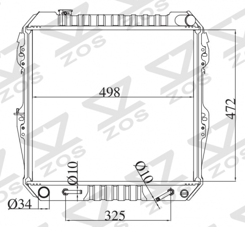TOYOTA HILUX3.0 '89-93 VZN130 1989-1993 AT radiator