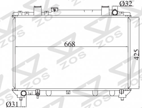 TOYOTA NOAH '96 GA-KR41/42/3SFE 1996 MT radiator