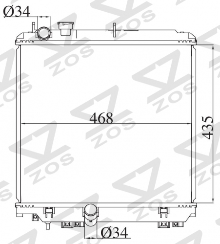 TOYOTA DYNA LY235 MT radiator
