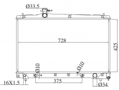 TOYOTA ACM21/ACM26 AT radiator
