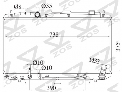 TOYOTA RAV4'03 2003 AT radiator
