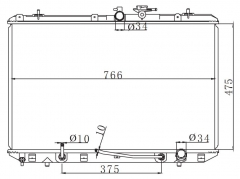 TOYOTA HIGHTLANDER'07-09/KLUGER 2007-2009 AT radiator