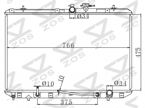 TOYOTA HIGHTLANDER'07-09/KLUGER 2007-2009 AT radiator