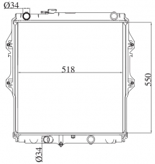 TOYOTA HILUX’02 4X4 4WD 2002 MT radiator