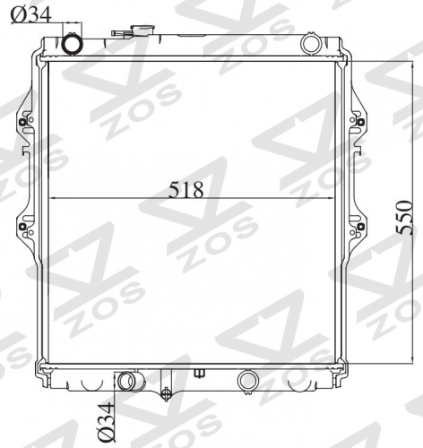 TOYOTA HILUX’02 4X4 4WD 2002 MT radiator