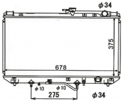 TOYOTA CAMRY VZV30 90-92 AT radiator