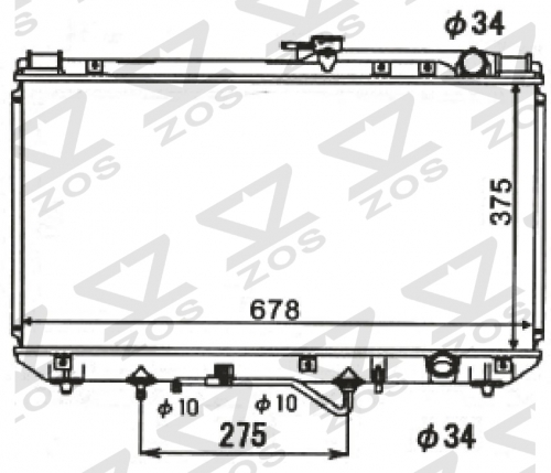 TOYOTA CAMRY VZV30 90-92 AT radiator