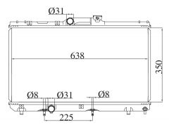 TOYOTA COROLLA'98-00 AE110 1998-2000 AT radiator
