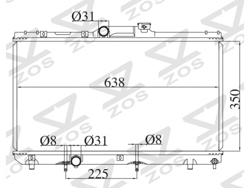 TOYOTA COROLLA'98-00 AE110 1998-2000 AT radiator