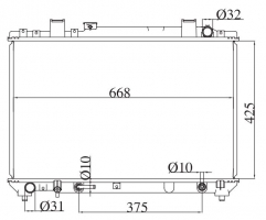 TOYOTA NOAH GA-KP41/42/3SFE 1996 AT radiator