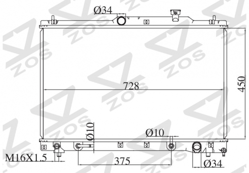 TOYOTA PREVIA'03 ACR30 2AZ AT radiator