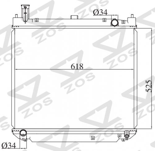 TOYOTA REGIUS LXH3/5L MT radiator