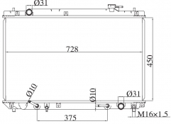 TOYOTA Rx300 SXV15W AT radiator