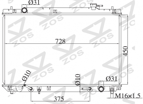 TOYOTA Rx300 SXV15W AT radiator