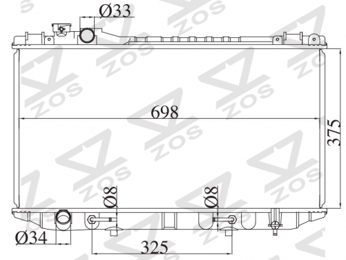 TOYOTA CRESSIDA'89-92 GX81 1989-1992 AT radiator