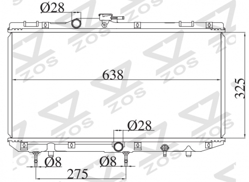 TOYOTA STARLET’96-NP80/EP91 1996- AT radiator