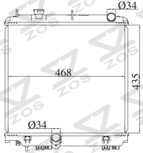 TOYOTA Toyoace Dyna GE-RZY220' 2001- AT radiator