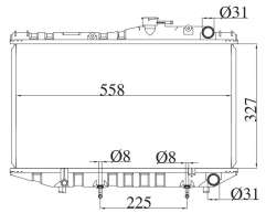 TOYOTA corolla levin AE85' 1983-1987 AT radiator
