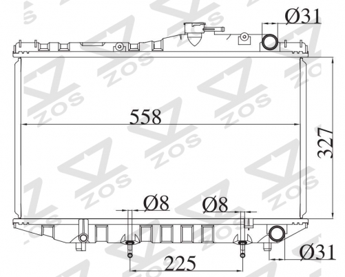TOYOTA corolla levin AE85' 1983-1987 AT radiator