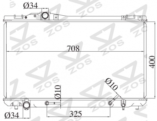 TOYOTA CRESSIDA' LX90 AT radiator