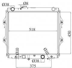 TOYOTA HILUX'02 TIGER 2WD D4D/2KD 2002 AT radiator