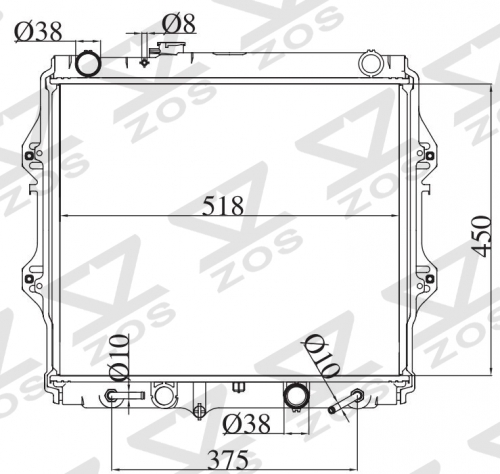 TOYOTA HILUX'02 TIGER 2WD D4D/2KD 2002 AT radiator