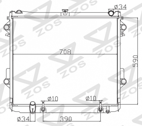 TOYOTA LANDCRUISER 200 V6 2007- AT radiator