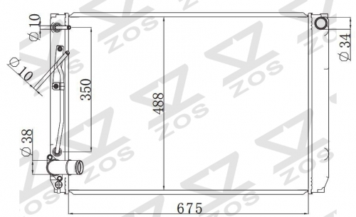 TOYOTA SIENNA 3.3L V6 2006- AT radiator