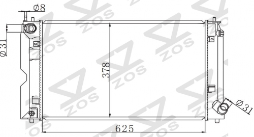 TOYOTA AVENSIS'03 2.0 D4D 2003 MT radiator