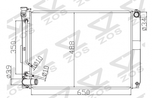 TOYOTA LEXUS RX400 3.3 2005-2008 AT radiator