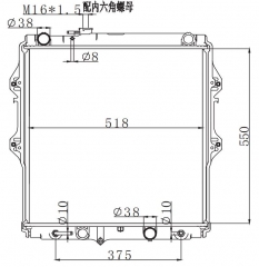 TOYOTA HILUX 2.4D 1989 AT radiator