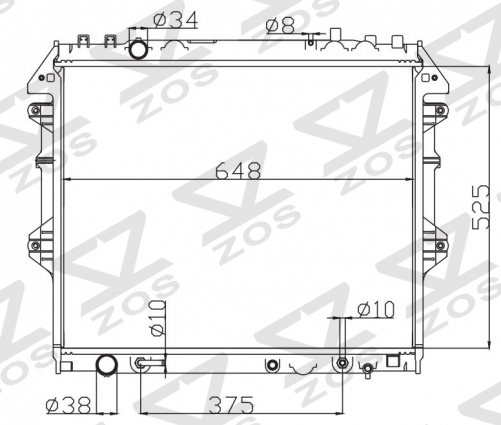 TOYOTA HILUX VIGO 2004 2004 AT radiator