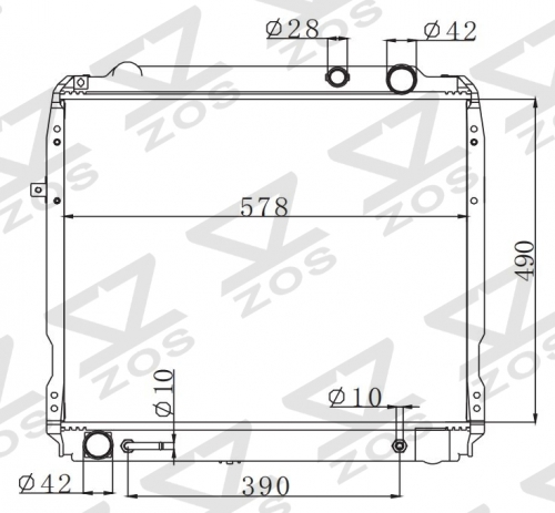 TOYOTA COASTER HZB HK AT radiator