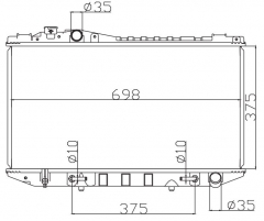 TOYOTA CRESSIDA'89-92 GX81 1989-1992 AT radiator