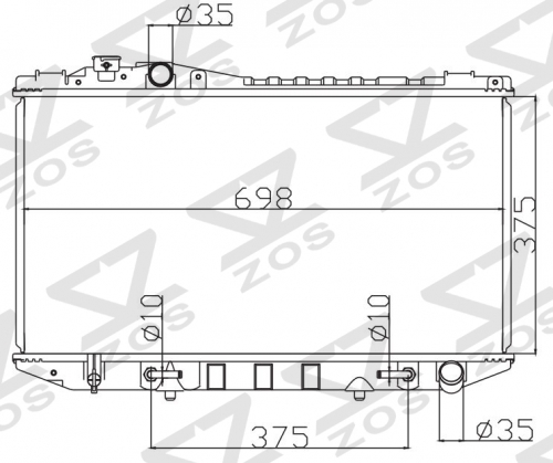 TOYOTA CRESSIDA'89-92 GX81 1989-1992 AT radiator