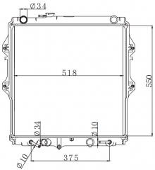 TOYOTA HILUX’02 4X4 4WD 2002 AT radiator